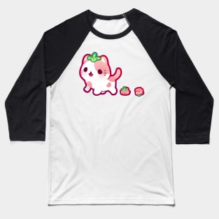 Strawberry Cats Baseball T-Shirt